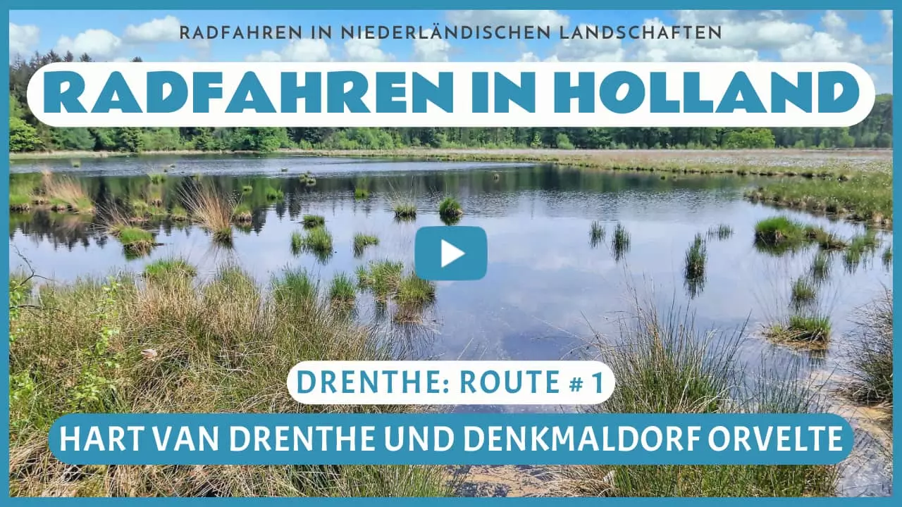 Virtuelles Radfahren in Hart van Drenthe und Denkmaldorf Orvelte