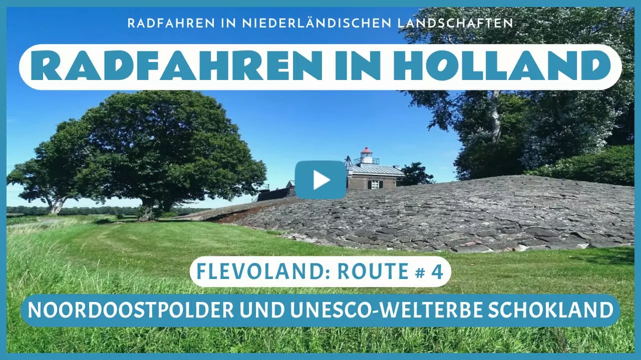 Virtuelles Radfahren in Noordoostpolder und UNESCO Welterbe Schokland