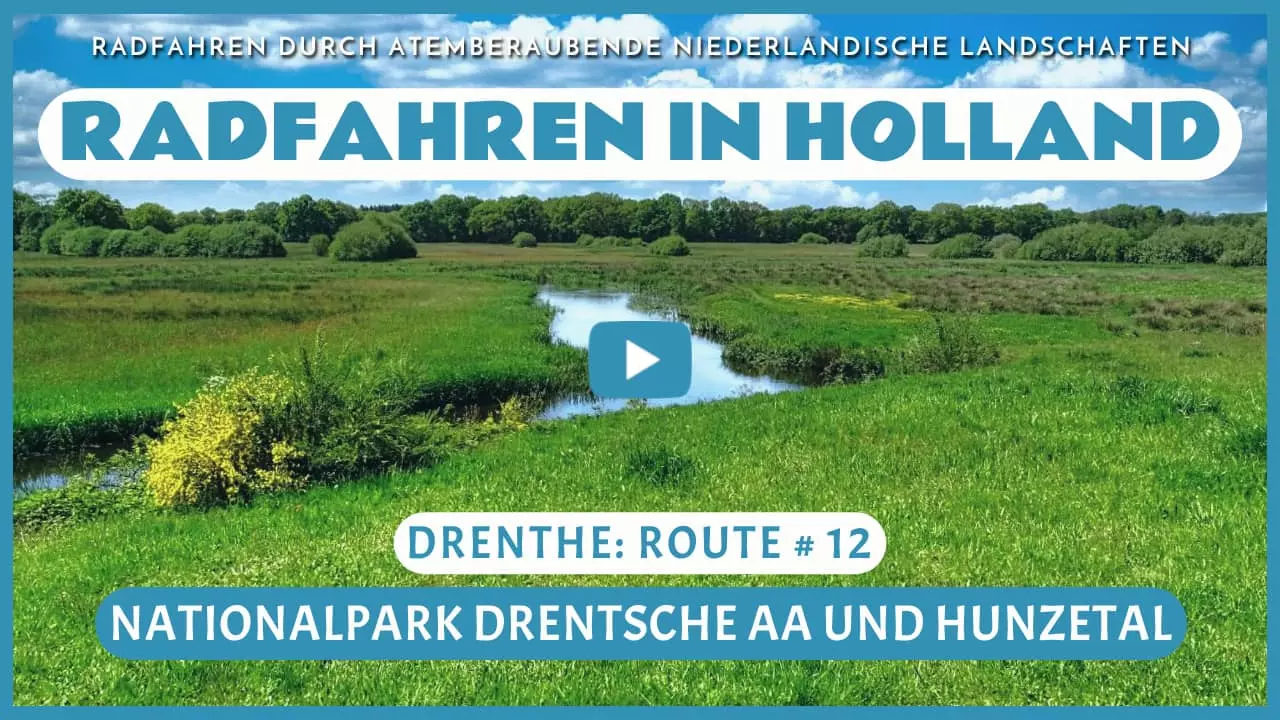 Virtuelles Radfahren durch den Nationalpark Drentsche Aa und das Hunzedal