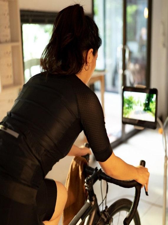 Indoor cycling with Fietsroutes in beeld