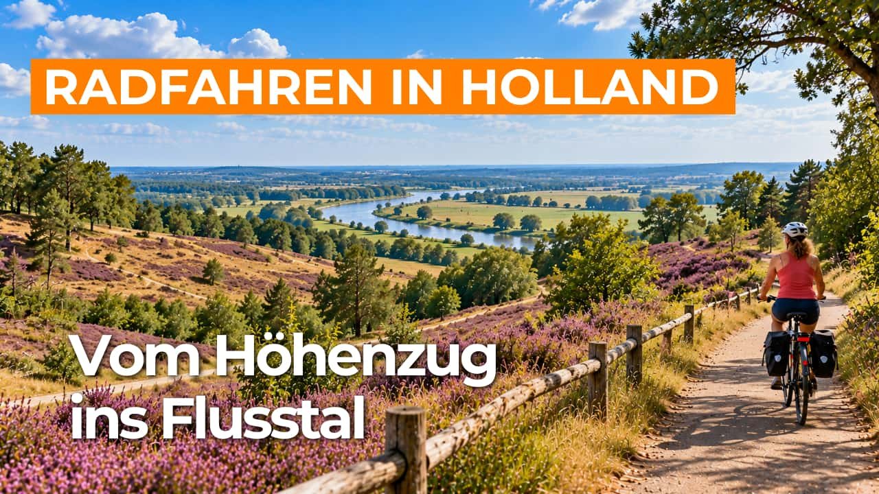 Virtuelles Radfahren durch den Nationalpark Veluwezoom und das IJsseltal