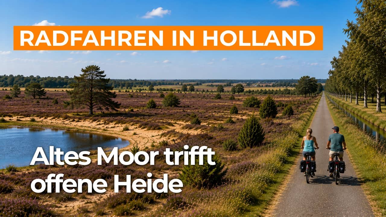 Virtuelles Radfahren durch das Mantingerveld und die Hoogeveense Venen