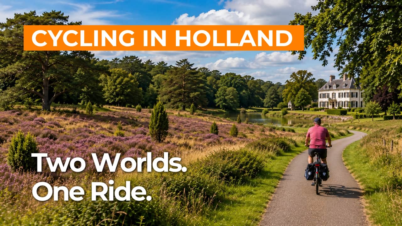 Cycling route South Veluwe and Rhine Valley video