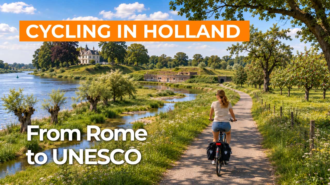 Cycling route Kromme Rijn region and Eiland van Schalkwijk video