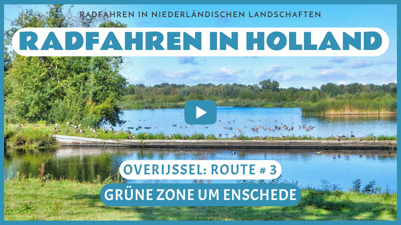 Virtuelles Radfahren durch die grüne Zone rund um Enschede