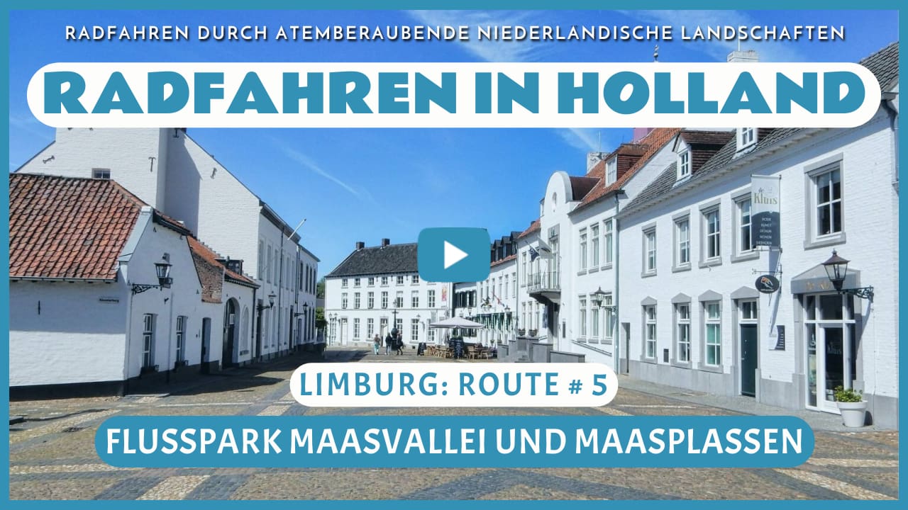 Virtuelles Radfahren durch den Flusspark Maasvallei und die Maasplassen