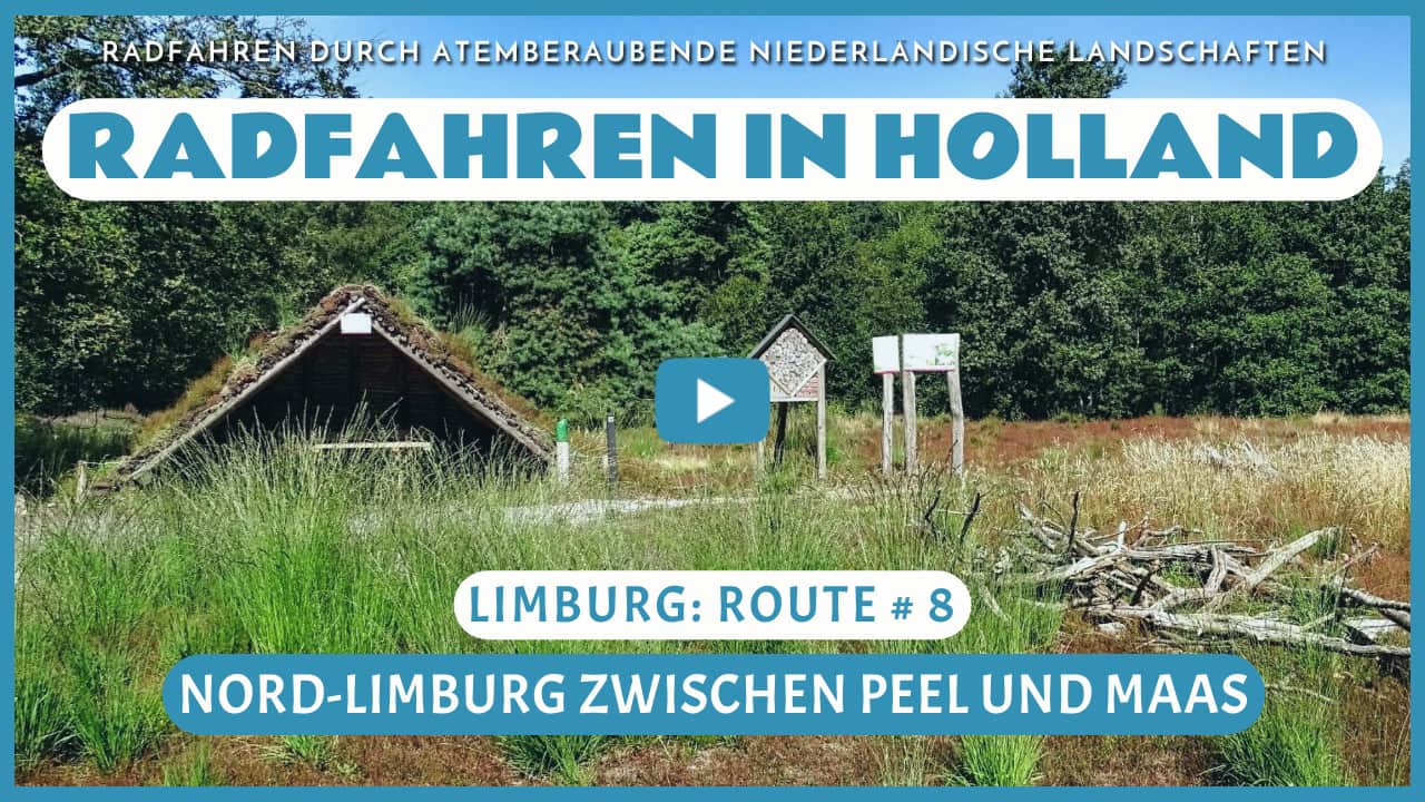 Virtuelles Radfahren durch Nord-Limburg zwischen der Peel und der Maas